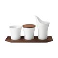 Hering Berlin Velvet set of 3 breakfast-/antipasti dishes on tray