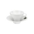 Hering Berlin Piqueur Kaffee-/Teetasse mit Unterteller, Coup-Form, Motiv Igel