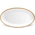 L'Objet Soie Tressée Gold oval platter, large