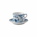 Royal Copenhagen Blue Fluted Half Lace coffee cup and saucer