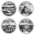 Gien Versailles Set aus 4 Desserttellern, 4 Dekore