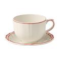 Gien Filets Rouge jumbo cup and saucer