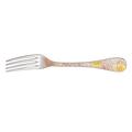 Christofle Jardin d'Eden dinner fork, silverplated & partially gilded in two golds (yellow and pink)