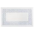 Rhomtuft Badteppich Mäander 80 x 160 cm, weiß/weiß-silberlurex