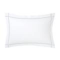 Yves Delorme Athena pillow case, silver on white, 50 x 75 cm
