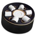 L'Objet Corde Gold espresso cups and saucer, set of 6