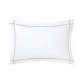 Yves Delorme Athena pillow case, pierre on white, 50 x 75 cm