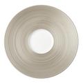 J.L Coquet Hémisphère Grey Metallic gourmet plate with small centre