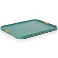 GioBagnara Puccini rectangular tray, brass handles, 49 x 36.5 cm, guatemala