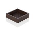Riviere Milano leather vide-poche, square small, chocolate
