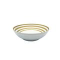 J.L Coquet Hémisphère gestreift, Gold Salat-/Suppenschale, klein