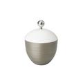 J.L Coquet Hémisphère Grau-Metallic Zuckerdose, mit Edelstahl-Knopf
