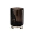 Cristal et Bronze Obsidian toothbrush tumbler, chrome