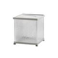 Cristal et Bronze Nid d'Abeilles square tissue box, chrome
