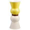 Gien Vase Siam, H 44 cm, kaolin-gelb