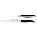 Forge de Laguiole Horn dinner/steak knives, high-polished finish, set of 2