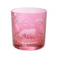 Theresienthal Kilimandjaro double old fashioned tumbler, fuchsia, pattern zebra