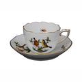Herend Rothschild Bird Espressotasse mit Unterteller, Motiv 7