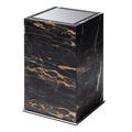 Giobagnara Positano bathroom bin, chrome & Black Portoro