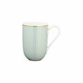 Raynaud Trésor mug, honeycomb pattern, turquoise