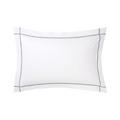 Yves Delorme Athena pillow case, platinum on white, 40 x 80 cm