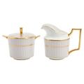 Wedgwood Anthemion Grey sugar bowl & milk jug