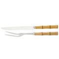Capdeco Byblos carving knife and fork, boxwood