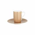 Raynaud Trésor double espresso cup and saucer, beige
