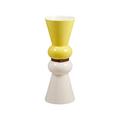 Gien Vase Siam, H 32 cm, kaolin-gelb