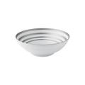 J.L Coquet Hémisphère gestreift, Platin Salat-/Suppenschale, klein