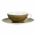 Raynaud Trésor tea cup and saucer, brown