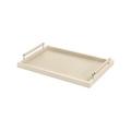 Riviere Handgewebtes Ledertablett Milano, klein, elfenbein