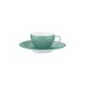 Raynaud Minéral Irisé Turquoise mocha cup and saucer