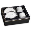 L'Objet Corde Platinum Teetasse mit Unterteller, 2er-Set