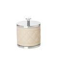Riviere Vanity box, small, chrome/ivory