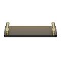 Decor Walther Club tray, gold matt/parsol glass dark brown