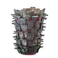 Venini Vase Ritagli, sand/rot