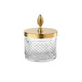 Cristal et Bronze Cristal Diamant Ciselé jar, large, gold
