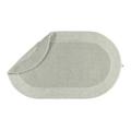 Rhomtuft Badteppich Exquisit oval, 60 x 100 cm, perlgrau