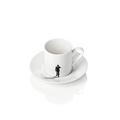 Augarten Wien People single espresso cup and saucer, gentleman with mobile