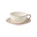 Gien Filets Pivoine Tassen Café au lait mit Unterteller, 2er-Set
