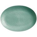 Raynaud Minéral Irisé Turquoise oval platter, large