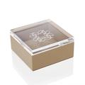 GioBagnara Elie Saab - Ecusson leather box with acrylic lid, taupe