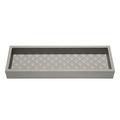Riviere Vanity leather vide-poche, rectangular narrow, grey