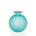 Venini Vase Monofiori Balloton, H 12,5 cm, mint sabbiato