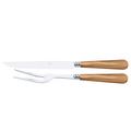 Capdeco Cambridge olive wood, carving knife and fork