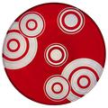 Artel Saturn crystal glass dinner plate, red