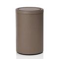Giobagnara Swing leather waste paper basket, mud