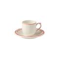 Gien Filets Corail Espressotassen mit Unterteller, 2er-Set