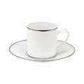 Christofle Albi Platinum espresso cup and saucer